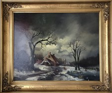 Ölgemälde Winterlandschaft