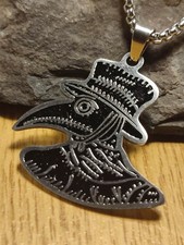 Dr Pest Herren Halskette in Silber Pestarzt sehr auffällig Biker Rocker selten