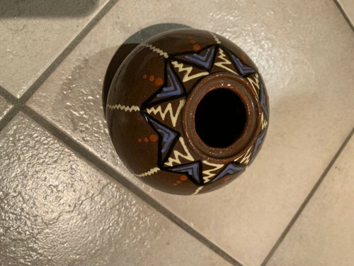 Vase ton gebrannt - ton, glasur