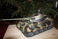 RC Panzer IR BB Schuss 1/16 Königstiger Tiger II Metallräder und Ketten
