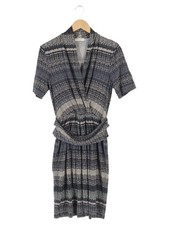 APANAGE FEMME Strickkleid Damen Gr. 38/M Mehrfarbig Vintage Wickelkleid