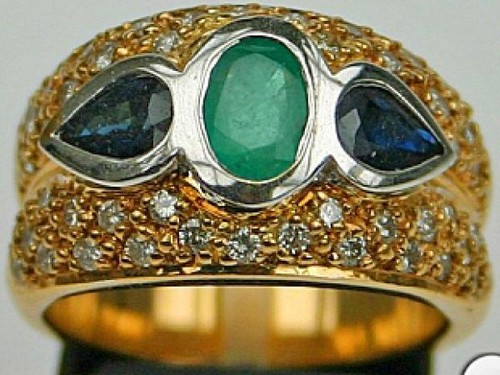 Ring mit smaragd saphir - mit,