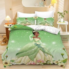 Afrikanische Prinzessin Bettwäsche Set Kissenbezüge80x80 Grün Bettbezug135x200