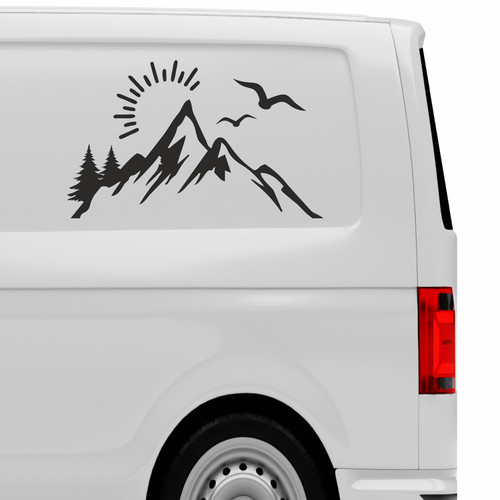 Wohnmobil aufkleber berg - aufkleber,