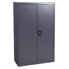 B-Ware Aktenschrank MCW-H17, 2 Türen abschließbar Metall, 140x90x40cm dunkelgrau
