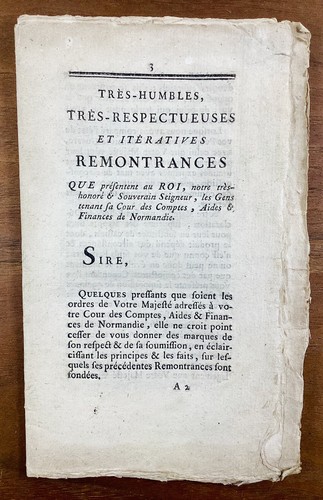 Normandie 1763 rechnungshof - normandie,