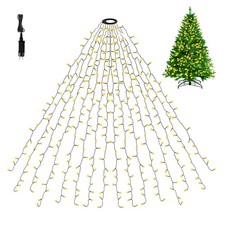 LED Lichterkette Weihnachtsbaum Beleuchtung außen 200 LED Lichternetz 2,5m IP 44