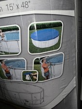 Pool Bestway, Steelframe, rund 4,6m Durchmesser mit Umwälzpumpe und Leiter