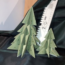 Set 2 Stück Vintage Papier Christbaum-Schmuck ca 10+18cm Deko Weihnachten 