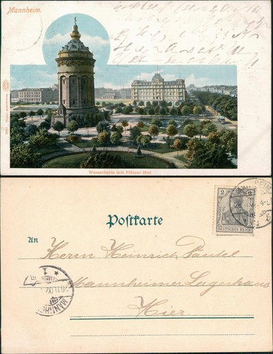 Ansichtskarte mannheim - ansichtskarte,