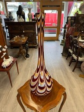 VINTAGE BODENVASE GROSSE VASE AUS GLAS LOLLIPOP SPACE AGE SCHOTT ZWIESEL 81x27cm