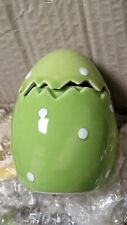 6  Ostereier Eierschale Dose gelb grün Ostern Deko Osterdeko Porzellan Ei Hase