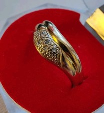 Ring mit 5 kl Diamanten 333 Gelbgold RG 64 Ca 1,6gr