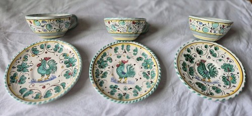 Deruta green rooster italian - ,