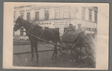 AK Döbeln alt Dresdner Fahrradhaus mit Pferdekutsche Bahnhofstr 71