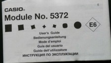 Bedienungsanleitung Casio Module No. 5372
