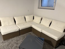 Modulares rattan sofa - modulares, mit
