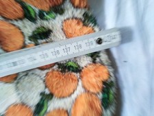 2 Wunderschöner Vorhänge Vintage. Original 60er Jahre. (Bad) Orange 80 X 137