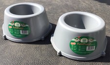 2 x Karli Futternapf 500 ml Kunststoff grau Anti Rutsch