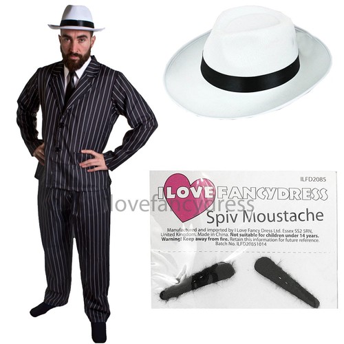 Herren gangster kostüm mit - herren,