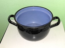 alter Emaille Topf schwarz