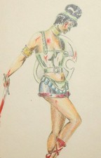 Vintage Bleistift Gemälde