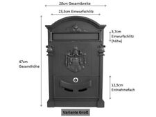 Alu Antik Style Nostalgie Wand Briefkasten Wandbriefkasten groß