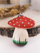 Fliegenpilz Schlüsselanhänger | Holzpilz Anhänger | Geschenk Pilzsammler