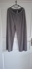 Plisseehose Palazzo Hose Grau Größe L NEU