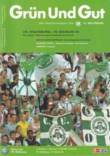 VfL Wolfsburg vs Schalke Programm 11.09.2004 Grün und Gut Poster Magazin Sammler