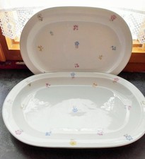 2 Porzellan-Servier-Platten