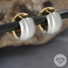 Wert 2350 € Bicolor Creolen 750 18 Karat Gold 950 Platin xxyy