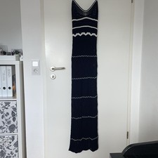 Kleid Maxikleid Stickkleid Strandkleid schwarz S neu