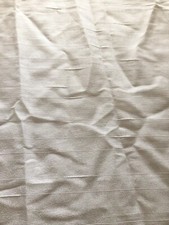 Stoff-Rest ca.2qm Gardinenschal Gardinenstoff weiß transparent m. abges. Streif.