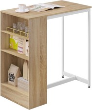 Bartisch Stehtisch Bistrotisch Bartheke mit 2 offenen Fächern 3 Ablagen tb43hei