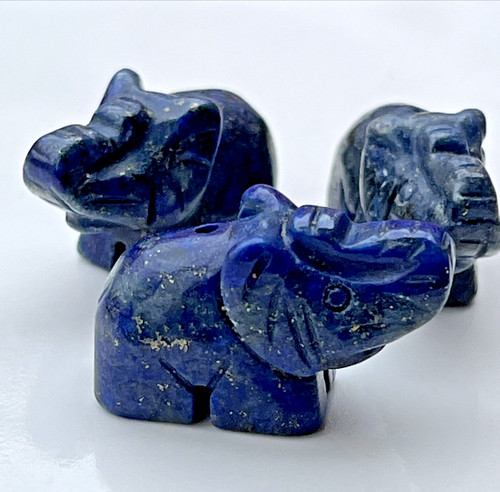 Lapislazuli perlen elefant - lapislazuli,