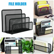 Helit Briefständer Mesh, Metall, 3 Fächer, schwarz, Briefhalter, Briefkorbablage