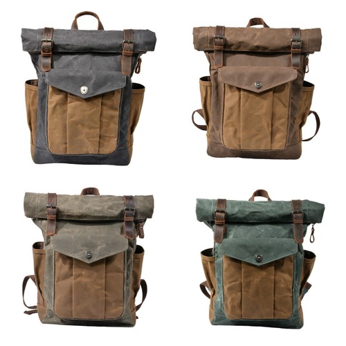 Herren leder canvas - canvas, rucksack