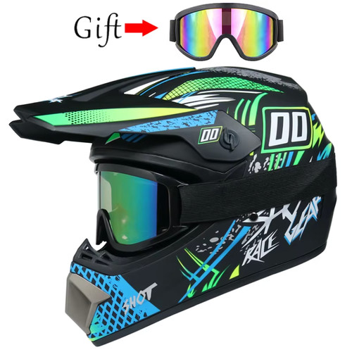 Motocross full face helm mit - full-face,
