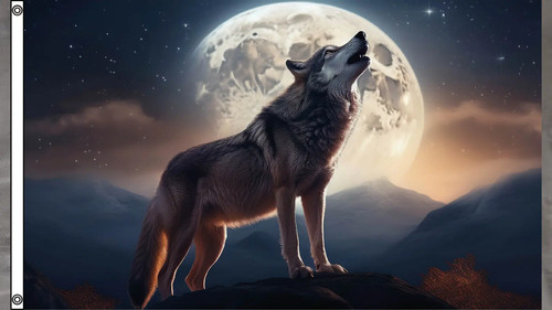 Fahne flagge wolf heult den - heult,