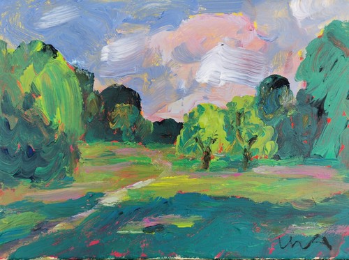 Frühlings landschaft 24x30 - frühlings, landschaft,24x30