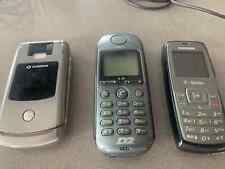 3 vintage Mobiltelefone Siemens S35, Motorola Klapphandy
