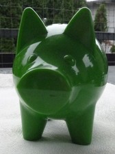 Spardose Sparbüchse Sparschwein Sau Schwein GRÜN Kunststoff MaxX Spaka Pforzheim