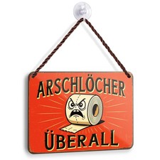 Blechschild Lustig Bad WC