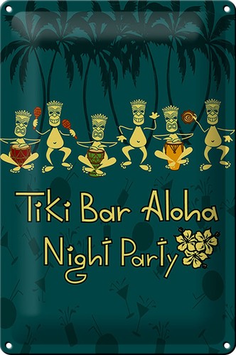 Blechschild tiki bar - blechschild, aloha