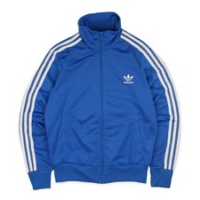 Adidas Firebird Jacke Vintage Blau Silber Backprint Retro OG Damen