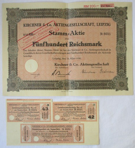 500 reichsmark aktie - reichsmark,