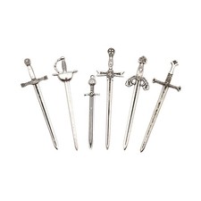 6x Ritter Schwert Charms
