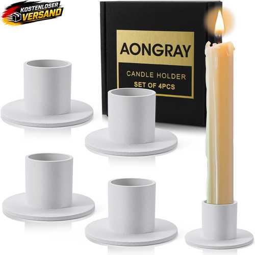 4er kerzenständer set - set, weiß