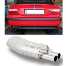 EISENMANN Sportauspuff Endschalldämpfer BMW E36 320i 323i 2x70mm gerade poliert